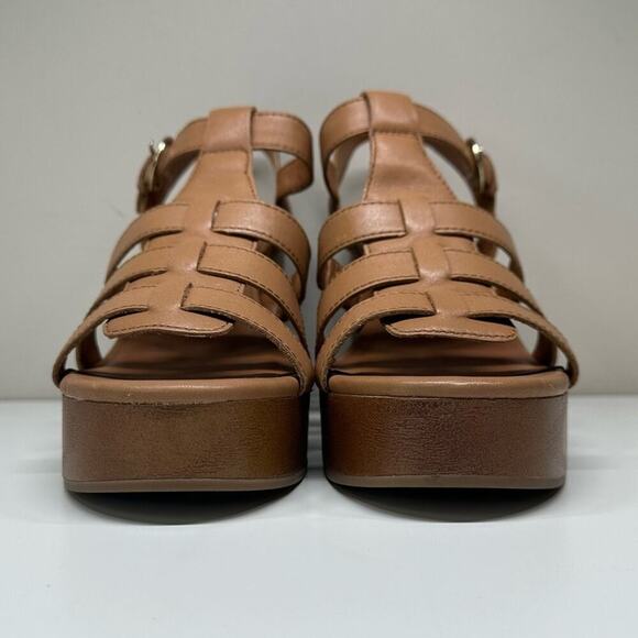 NWOB | Lucky Brand | Imana Fisherman Platform Heel Sandal | Tan | Size 8.5 - Picture 7 of 15